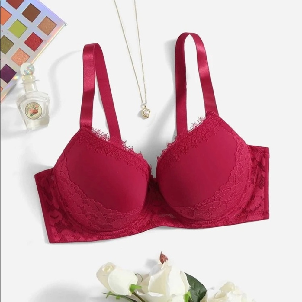 Bra 36C NWOT Beautiful Quality Shein Burgundy Pretty